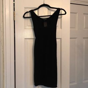 BLACK BEBE BODYCON DRESS